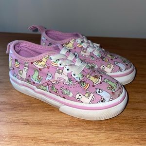 Vans Llama Print Sneakers Toddler Size 6.5